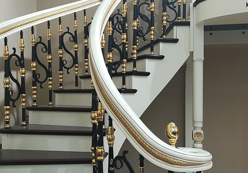 順義白色搭配的輕奢風格樓梯裝修效果圖