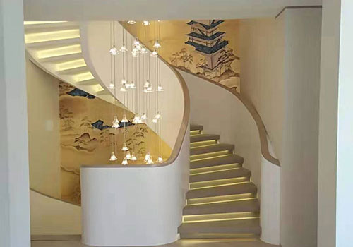 弧形樓梯定制裝修設計效果圖