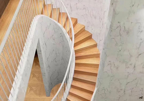 別墅室內(nèi)異形樓梯扶手設(shè)計裝修效果圖