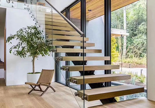 實(shí)木懸浮樓梯玻璃樓梯扶手設(shè)計(jì)裝修效果圖