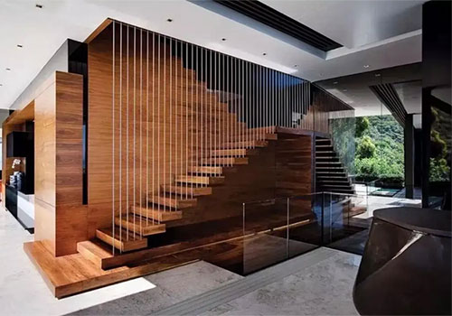 農(nóng)村自建別墅室內(nèi)懸浮樓梯扶手設(shè)計(jì)裝修效果圖