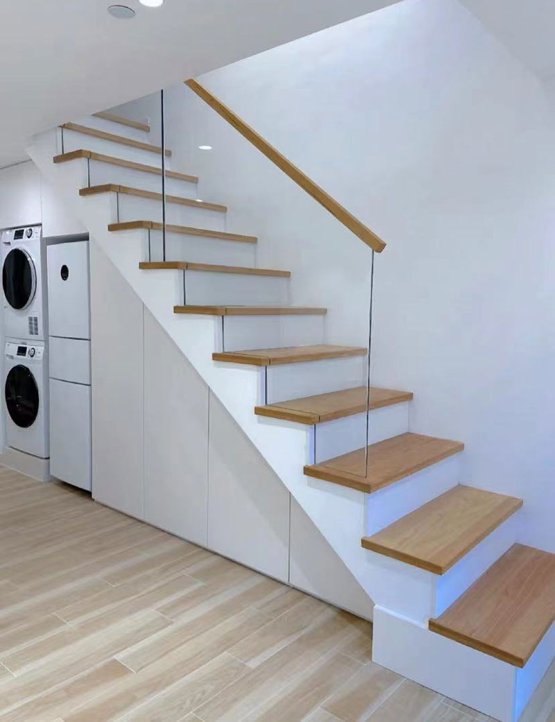 網紅樓梯輕奢風格玻璃樓梯扶手設計定制效果圖