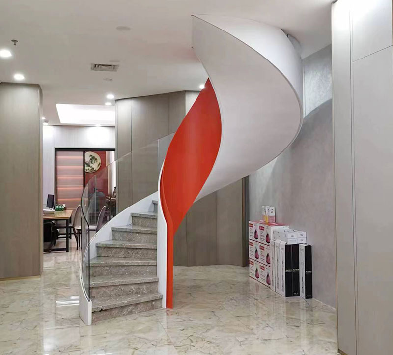 現代簡約輕奢旋轉樓梯效果圖